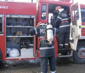 Autobuz cuprins de flăcări, la Năvodari